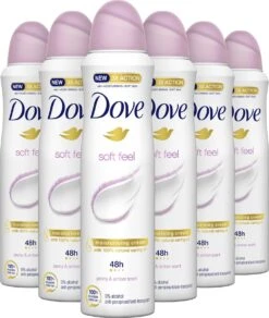 Dove Soft Feel Anti-transpirant Deodorant 6 X 150 Ml - Voordeelverpakking