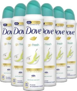 Dove Go Fresh Pear & Aloë Vera Anti-transpirant Deodorant - 6 X 150 Ml - Voordeelverpakking