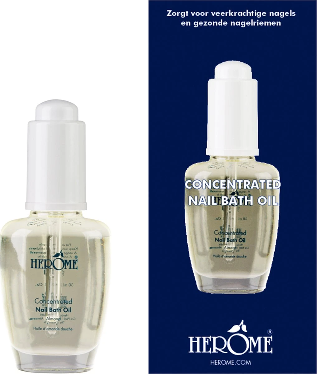 Herome Nagelbadolie Nagelolie Nagelriemolie - Concentrated Nail Bath Oil - Ideale Start Van Een Manicurebehandeling - 30ml. 3 Herome Nagelbadolie Nagelolie Nagelriemolie - Concentrated Nail Bath Oil - Ideale Start Van Een Manicurebehandeling - 30ml.