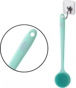 Blubs® – Badborstel – Dry Brush – Rug Scrubber – Lichaamsborstel – Rugborstel Douche Met Steel – Huidborstel – Doucheborstel – Bad- & Doucheaccessoires – Badborstel Met Steel – Doucheborstel Rugborstel – Siliconen Borstel – Massage – Cyaan -Verzorgingsproducten 1030x1200 2
