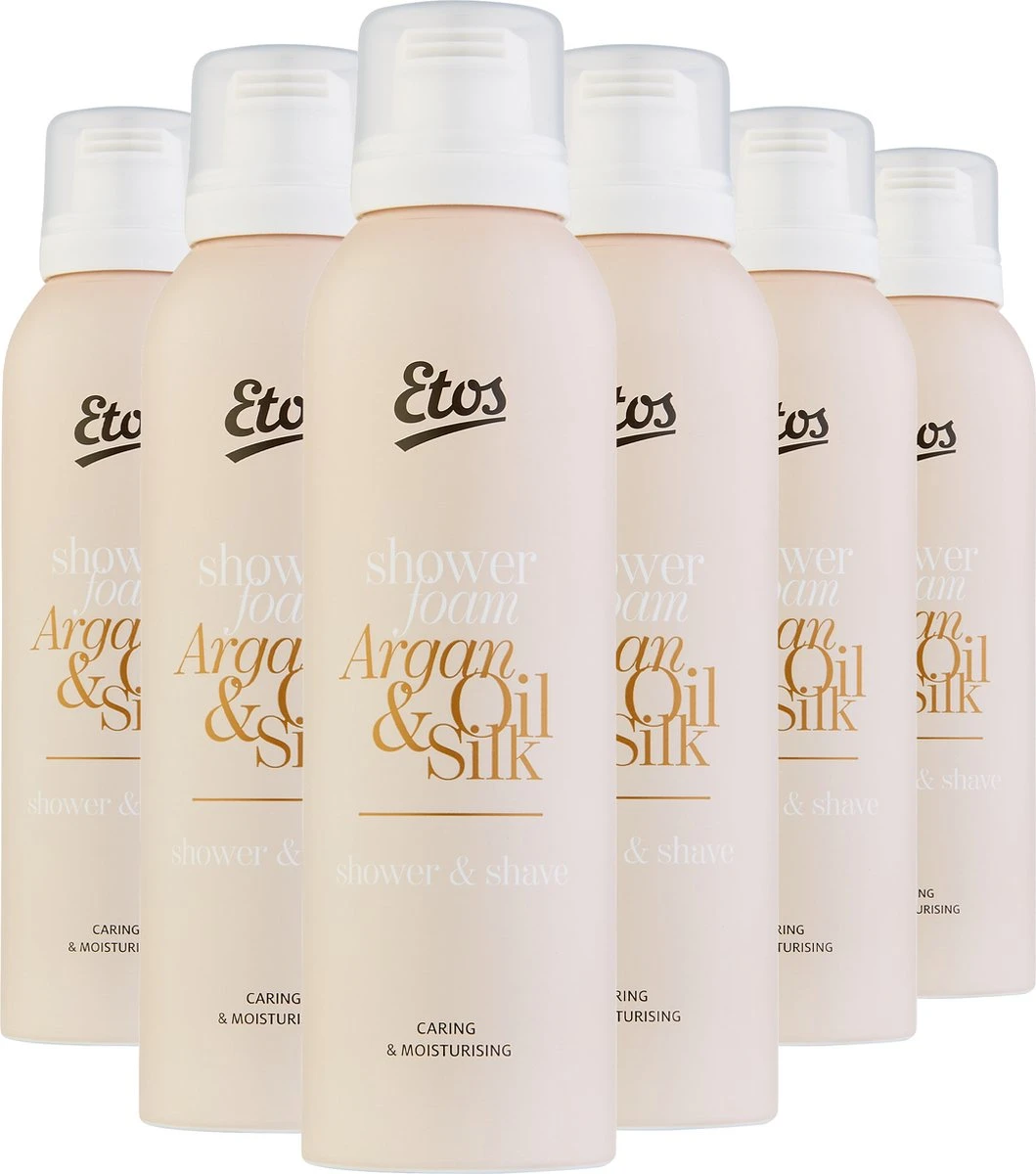 Etos Doucheschuim - Arganoil & Silk - 6 X 200 Ml - Voordeelverpakking 3 Etos Doucheschuim - Arganoil & Silk - 6 X 200 Ml - Voordeelverpakking