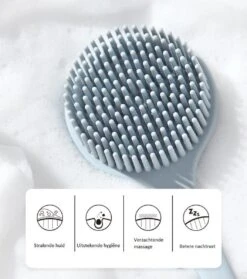 Blubs® – Badborstel – Dry Brush – Rug Scrubber – Lichaamsborstel – Rugborstel Douche Met Steel – Huidborstel – Doucheborstel – Bad- & Doucheaccessoires – Badborstel Met Steel – Doucheborstel Rugborstel – Siliconen Borstel – Massage – Cyaan -Verzorgingsproducten 1061x1200 3