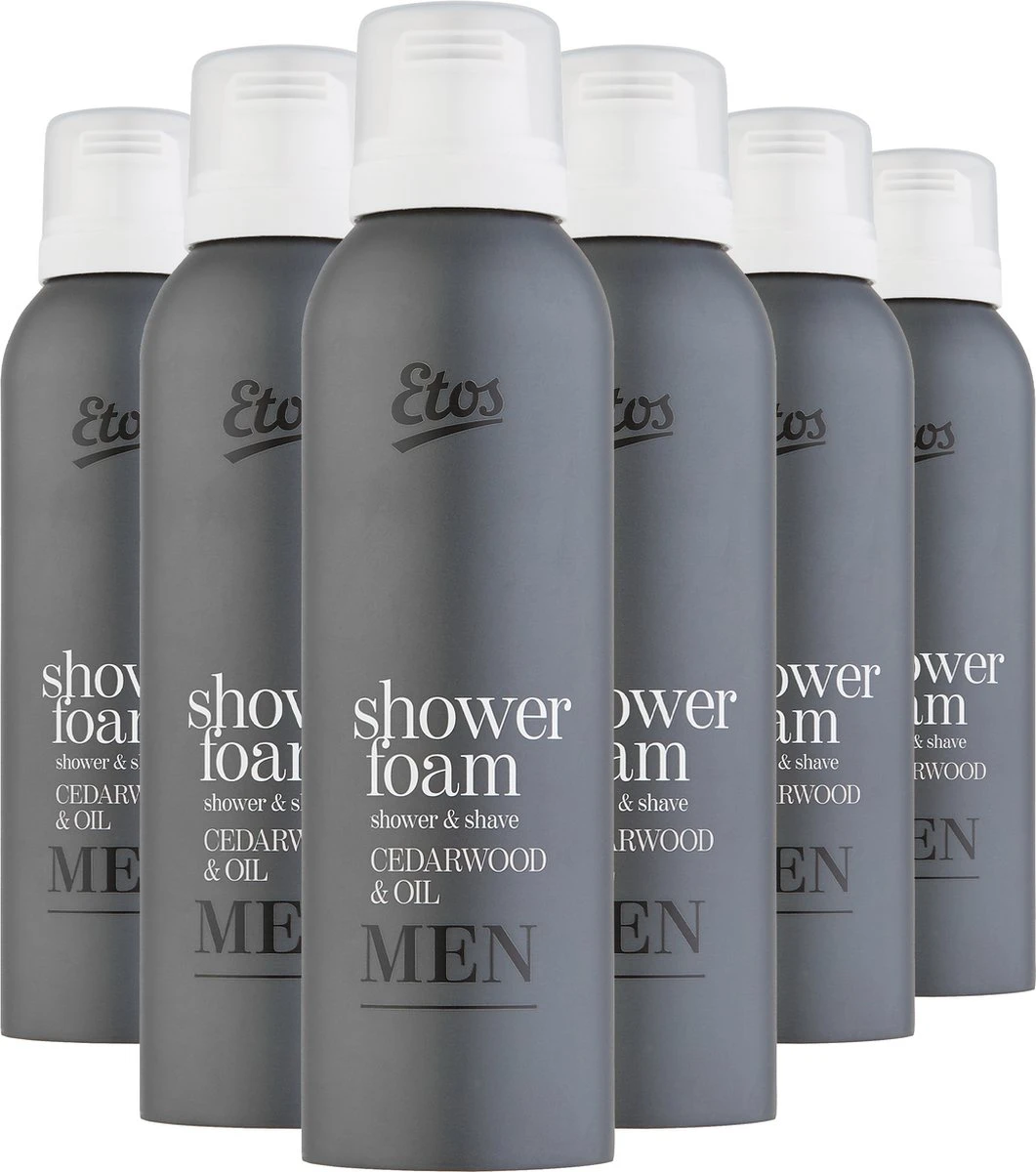 Etos Doucheschuim - Cedarwood & Oil - 2-in-1 - Mannen - 6 X 200 Ml 3 Etos Doucheschuim - Cedarwood & Oil - 2-in-1 - Mannen - 6 X 200 Ml