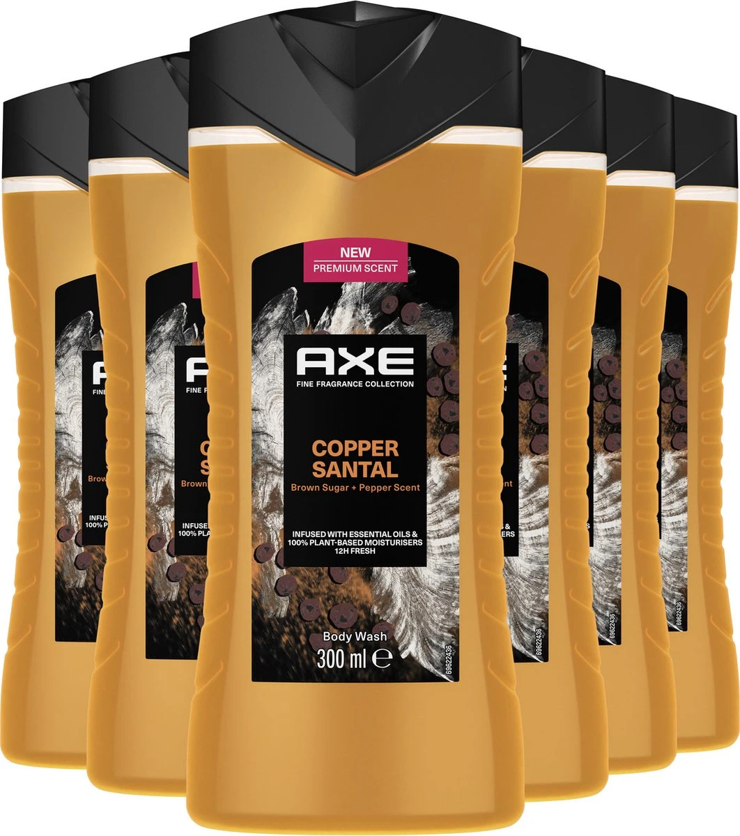 AXE Fine Fragrance Collection Copper Santal Douchegel - 6 X 300 Ml - Voordeelverpakking 4 AXE Fine Fragrance Collection Copper Santal Douchegel - 6 X 300 Ml - Voordeelverpakking - Afbeelding 2