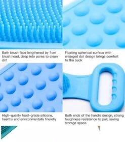 Merkloos Rug Scrubber - Doucheborstel - Lange Lichaamsborstel - Dubbelzijdig Design - 70CM - Rugborstel - Krabber - Douche - Bad - Badborstel - Rug Krabber Siliconen - Massage Borstel - Bath Towel - Back Scrubber - -Verzorgingsproducten 1064x1200 1