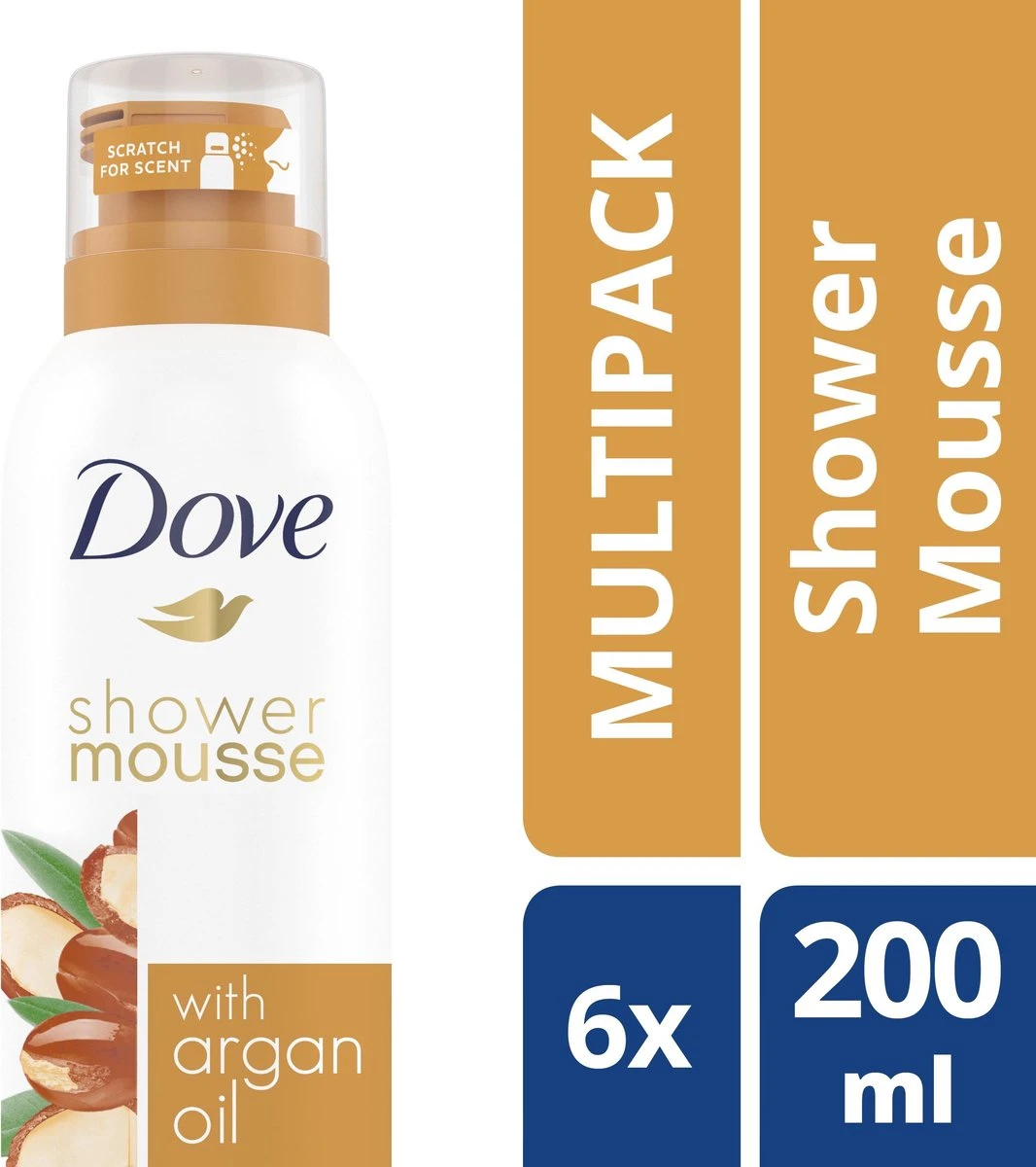 Dove Argan Oil Doucheschuim - 6 X 200ml - Voordeelverpakking 5 Dove Argan Oil Doucheschuim - 6 X 200ml - Voordeelverpakking - Afbeelding 3