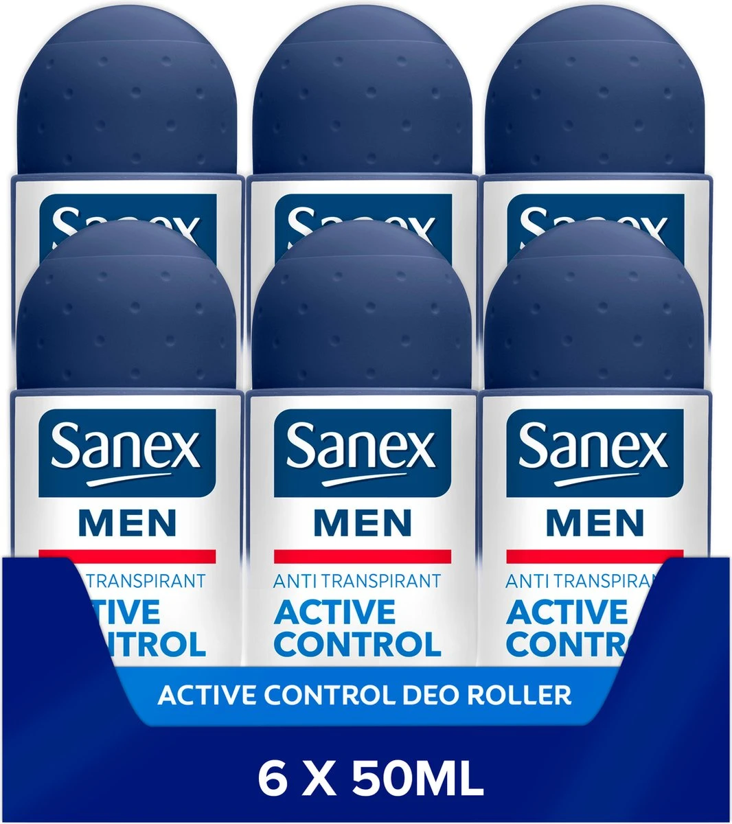 Sanex Men Active Control Deodorant Anti-Transpirant Roller 6 X 50ml - Voordeelverpakking 3 Sanex Men Active Control Deodorant Anti-Transpirant Roller 6 X 50ml - Voordeelverpakking