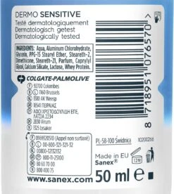 Sanex Dermo Sensitive Deodorant Anti-Transpirant Roller 6 X 50ml - Voordeelverpakking -Verzorgingsproducten 1075x1200 2