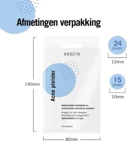 Kascin Puisten Patch Met Hydrocolloide - Acne Pleisters, Pimple Patch - Made In Korea, 39 Stuks, Pleister In Twee Maten: Diameter Van 24 X 12 Mm En 15 X 10 Mm | Puistjes Pleisters -Verzorgingsproducten 1078x1200 2