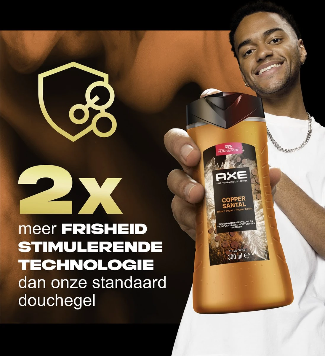 AXE Fine Fragrance Collection Copper Santal Douchegel - 6 X 300 Ml - Voordeelverpakking 6 AXE Fine Fragrance Collection Copper Santal Douchegel - 6 X 300 Ml - Voordeelverpakking - Afbeelding 4