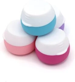 YONO Reis Cosmetica Potjes - Lege Potjes Met Deksel - Zalfpotjes - Siliconen Reisflesjes Set Handbagage - Reisflacons Navulbaar - 4 Stuks - 10 ML -Verzorgingsproducten 1099x1200 1