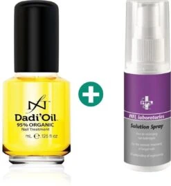 De Nummer 1 Tegen Schimmelnagels! - HFL - Laboratories - Solution Spray - 50ml + Dadi'Oil Nagelriem Olie - 3.75ml - Kalknagel Spray - Schimmelnagel Spray - Nagelriem Olie - Nagelverzorging