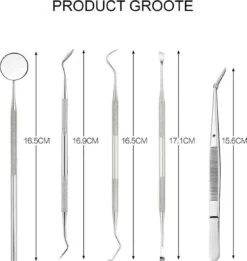 Newide Professionele Tandarts Set Met Luxe Etui – Tandsteen Verwijderaar – RVS Tandarts Setje – Tandenstokers – Tandartshaakje – Tand Verzorging Gereedschap Set – Tandplak Verwijderaar -Verzorgingsproducten 1136x1200 7