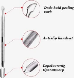 BenjaBeauty Bokkepootje Nagels - Schraper - Cuticle Pusher - Bokkenpootje Nagels - Cuticle Remover - Pedicure - Manicure -Verzorgingsproducten 1137x1200