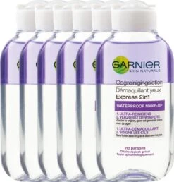 Garnier SkinActive 2in1 Oogmakeupreiniging - 6 X 125 Ml - Voordeelverpakking