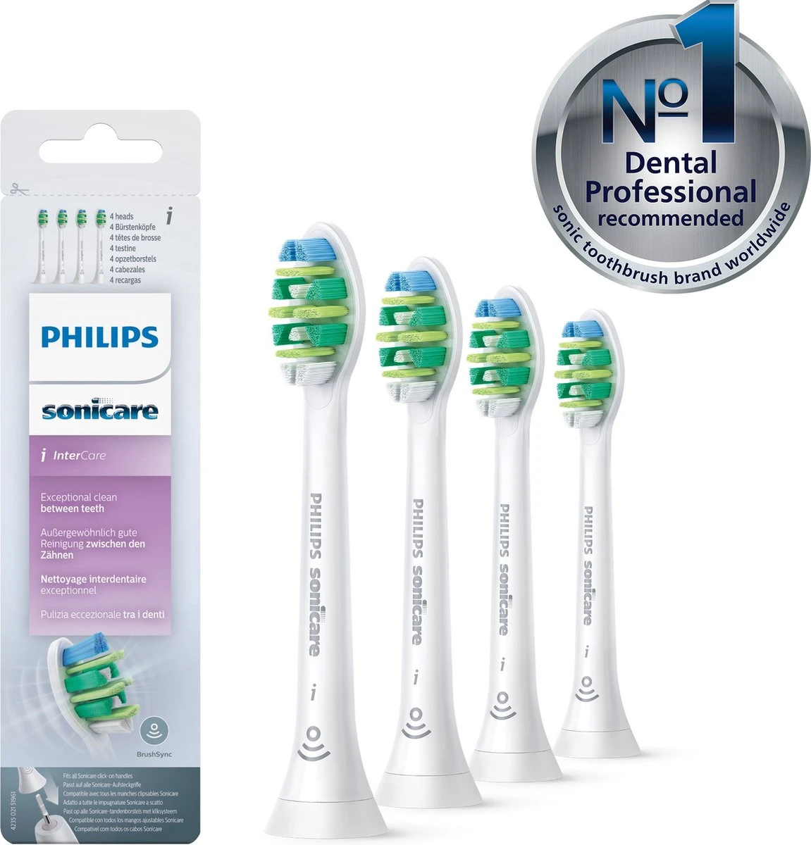 Philips Sonicare InterCare Standaard HX9004/10 - Opzetborstels - 4 Stuks 13 Philips Sonicare InterCare Standaard HX9004/10 - Opzetborstels - 4 Stuks - Afbeelding 11