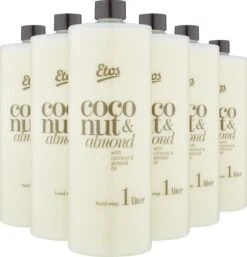Etos Handzeep - Kokos & Almond - Navulling - 6x1L - Voordeelverpakking