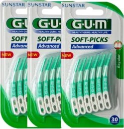 GUM® GUM Soft Picks Advanced Regular - 3 X 30 Stuks - Ragers - Voordeelverpakking