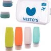 Nesto's® Reisflesjes - Inclusief Toilettas - Siliconen - Reisflacons - Handbagage - 100ml - 6 Stuks -Verzorgingsproducten 1158x1200 1