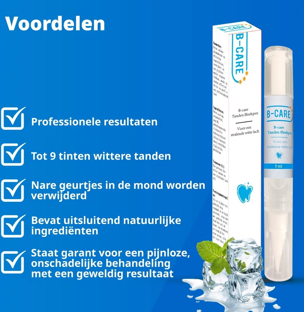 B-care Tanden Bleekpen - Teeth Whitening Pen - Tanden Bleker - Wittere Tanden - Teeth Whitening Strips - Professioneel Resultaat - Tandsteen Verwijderaar - Zonder Peroxide - Tandenbleekset - Tanden Bleken 8 B-care Tanden Bleekpen - Teeth Whitening Pen - Tanden Bleker - Wittere Tanden - Teeth Whitening Strips - Professioneel Resultaat - Tandsteen Verwijderaar - Zonder Peroxide - Tandenbleekset - Tanden Bleken - Afbeelding 6