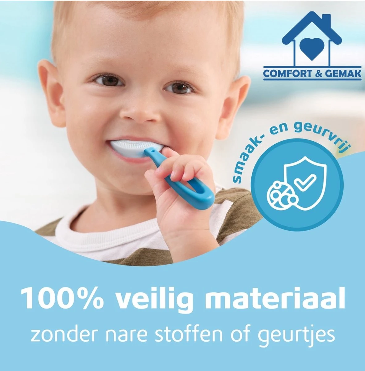Tandenborstel Voor Kinderen - Eenvoudig, Hygiënisch En De Oplossing Voor Tandenpoetsen Bij Kinderen - BPA Vrij - BLAUW - 2 Tot 6 Jaar 5 Tandenborstel Voor Kinderen - Eenvoudig, Hygiënisch En De Oplossing Voor Tandenpoetsen Bij Kinderen - BPA Vrij - BLAUW - 2 Tot 6 Jaar - Afbeelding 3