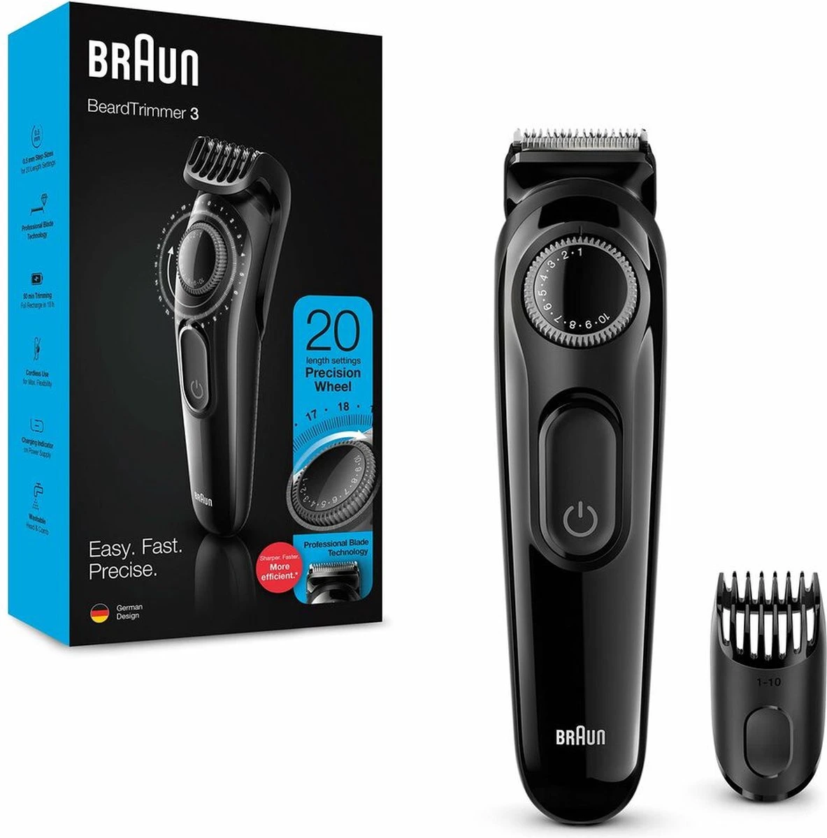Braun BT3222 - Baardtrimmer En Haartrimmer – Zwart 5 Braun BT3222 - Baardtrimmer En Haartrimmer – Zwart - Afbeelding 3