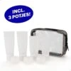 Qpacks - 8-delige Reisflesjes Set Transparant - Vliegtuig Handbagage - Navulbare Reis 100ML Flacons - Incl. Potjes & Etui -Travel - Reisaccessoires -Verzorgingsproducten 1190x1200 7