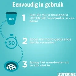 Listerine Cool Mint Mondwater, Mondspoeling Met Intens Frisse Muntsmaak, Bestrijdt Schadelijke Bacteriën Voor Gezond Tandvlees, 8 X 95 Ml -Verzorgingsproducten 1199x1200 15