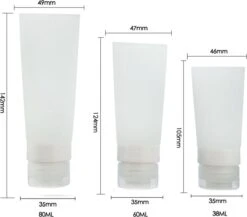 Somstyle 8-Delig Reisflesjes Set Transparant - Vliegtuig Handbagage - Toilettas Inclusief Potjes & Navulbare Flacons - Reisaccessoires - Wit -Verzorgingsproducten 1200x1055