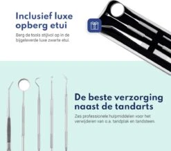 Tandarts Setje - Professioneel - Tandsteen Verwijderaar – Mondspiegel – Tandartshaakje – Tandsteenhaakje - Gebitsverzorging – Inclusief Luxe Etui - 6-delig - RVS 15 Tandarts Setje - Professioneel - Tandsteen Verwijderaar – Mondspiegel – Tandartshaakje – Tandsteenhaakje - Gebitsverzorging – Inclusief Luxe Etui - 6-delig - RVS -Verzorgingsproducten 1200x1057 3