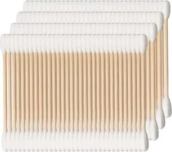Merkloos Wattenstaafjes Hout - Bamboe - 4 X 100 Stuks