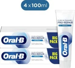 Oral B Oral-B Tandvlees & Glazuur Pro-Repair Origineel - Voordeelverpakking 4 X 100 Ml - Tandpasta Verpakt In Gerecycleerd Karton -Verzorgingsproducten 1200x1087 3