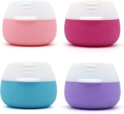 YONO Reis Cosmetica Potjes - Lege Potjes Met Deksel - Zalfpotjes - Siliconen Reisflesjes Set Handbagage - Reisflacons Navulbaar - 4 Stuks - 10 ML -Verzorgingsproducten 1200x1098 4