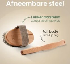 100% Natuurlijke Lichaamsborstel Met Lange Afneembare Steel - Rugborstel Badborstel Doucheborstel - Dry Brushing Huidborstel - Droogborstel - Douche -Verzorgingsproducten 1200x1099 4