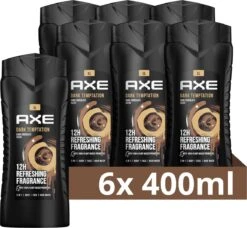 Axe Dark Temptation Douchegel - 6 X 400 Ml - Voordeelverpakking