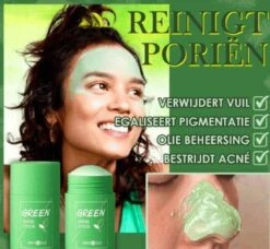 MENGSIQI - Green Mask Stick - Huidverzorging - Gezichtsmasker - Kleimasker - Mee Eters & Acne Verwijderen - Acne Verzorging - Vette Huid - Mee-eter Verwijderaar - Poriën Reiniger -Blackhead - Unisex - Verzachtend -Verkoelend - Dermatologisch Getest -Verzorgingsproducten 1200x1108 7