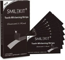 Smilekit - Teeth Whitening Strips - Charcoal & Mint - 7 Sets 14 Stuks - Witte Tanden - Tanden Bleken