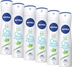 NIVEA Pure & Natural Jasmine - 6 X 150 Ml - Voordeelverpakking - Deodorant Spray