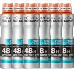 L’Oréal Paris Men Expert Fresh Extreme 48H Deodorant Spray - 6 X 150 Ml - Voordeelverpakking -Verzorgingsproducten 1200x1126 2