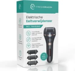 FreshDragon Elektrische Eelt Verwijderaar - Voetvijl - Inclusief 3 Rollers - Oplaadbaar -Verzorgingsproducten 1200x1145