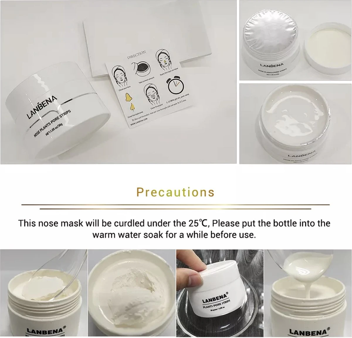 Lanbena Strips - Blackhead - Anti Mee-eters - Grove Poriën - Mee-eters Verwijderen - Acne - Huidverzorging 4 Lanbena Strips - Blackhead - Anti Mee-eters - Grove Poriën - Mee-eters Verwijderen - Acne - Huidverzorging - Afbeelding 2