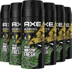 Axe Mojito & Cedarwood Pepper Bodyspray Deodorant - 6 X 150 Ml - Voordeelverpakking -Verzorgingsproducten 1200x1158 3