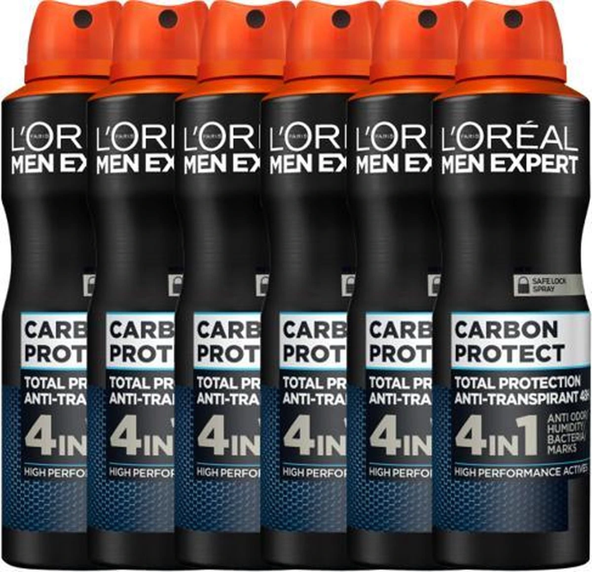 L’Oréal Paris Men Expert Carbon Protect 4in1 Deodorant Spray - Voordeelverpakking 6 X 150 Ml 4 L’Oréal Paris Men Expert Carbon Protect 4in1 Deodorant Spray - Voordeelverpakking 6 X 150 Ml - Afbeelding 2