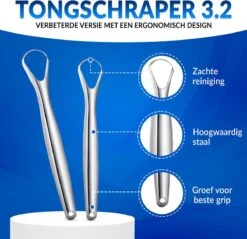 RVS Tongschraper Set - 4 Stuks - Mondverzorging - Tongreiniger, Tongborstel & Tong Schraper -Verzorgingsproducten 1200x1162 8