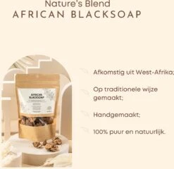 Nature's Blend African Black Soap - Zeep Puur - Biologisch - 100 Gram -Verzorgingsproducten 1200x1168 1