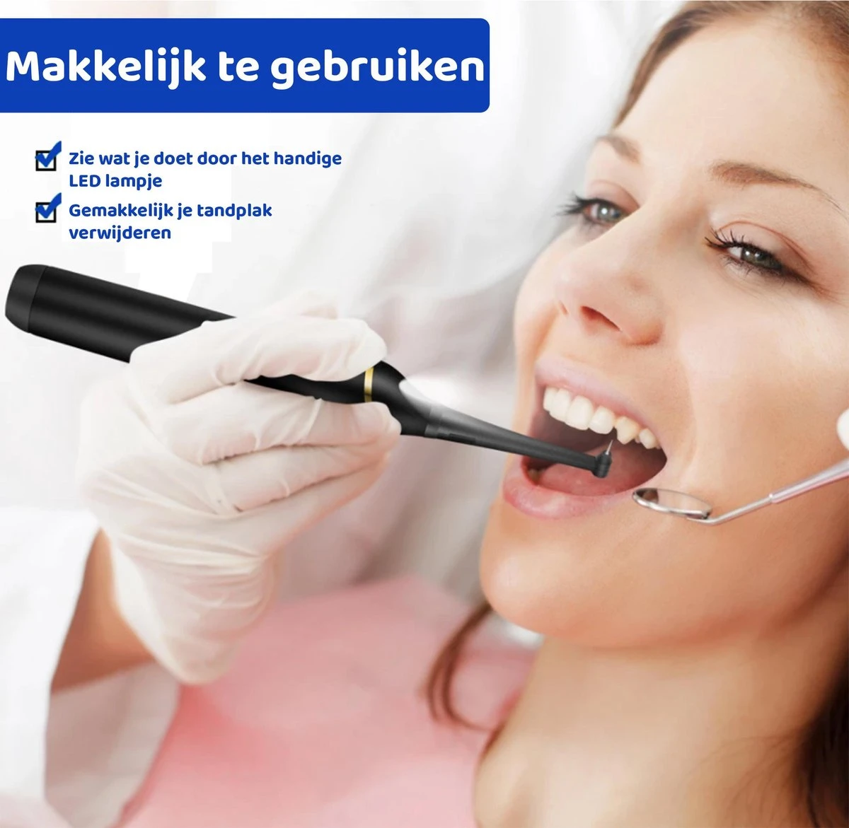 ExCorn Elektrische Tandsteen Verwijderaar - Inclusief 6-delig Tandartsset - 3 Standen - Elektrisch Tandplak Verwijderen - Tanden Polijsten 9 ExCorn Elektrische Tandsteen Verwijderaar - Inclusief 6-delig Tandartsset - 3 Standen - Elektrisch Tandplak Verwijderen - Tanden Polijsten - Afbeelding 7