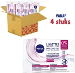 Nivea 3 In 1 Verzachtende Reinigingsdoekjes - Droge En Gevoelige Huid - Zonder Alcohol - 4 X 40 Stuks -Verzorgingsproducten 1200x1171 14