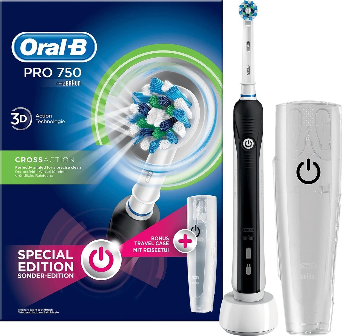 Braun Oral-B PRO 750 - Elektrische Tandenborstel - Zwart 11 Braun Oral-B PRO 750 - Elektrische Tandenborstel - Zwart - Afbeelding 9