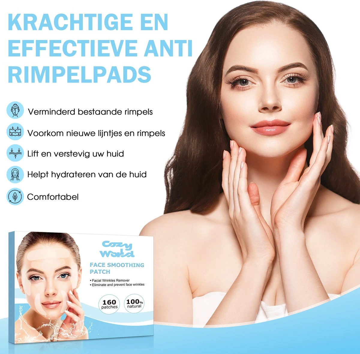 Cozy World - Anti Rimpel Pads - 160 Delig - 10 Sets Van 16 Patches - Siliconen - Gezicht Stretcher - Anti Aging - Eye Patch - Wallen - Botox Alternatief 4 Cozy World - Anti Rimpel Pads - 160 Delig - 10 Sets Van 16 Patches - Siliconen - Gezicht Stretcher - Anti Aging - Eye Patch - Wallen - Botox Alternatief - Afbeelding 2