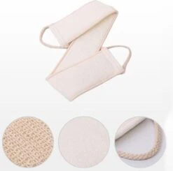 Loofah Massage Borstel - Massage Brush / Lichaamsborstel | Scrub Spons - Badspons - Douchespons - Rugmassage- | Sauna & Welness | Badborstel - Saunaborstel - Rugborstel - Huidborstel - Douche Borstel - Wasborstel - Beige -Verzorgingsproducten 1200x1189 5